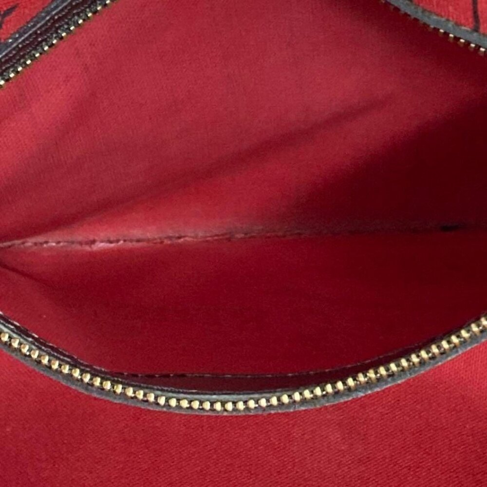 Authentic Louis Vuitton Neverfull PM Purse Damier Ebene Tote Shoulder Bag Red - Picture 14 of 14